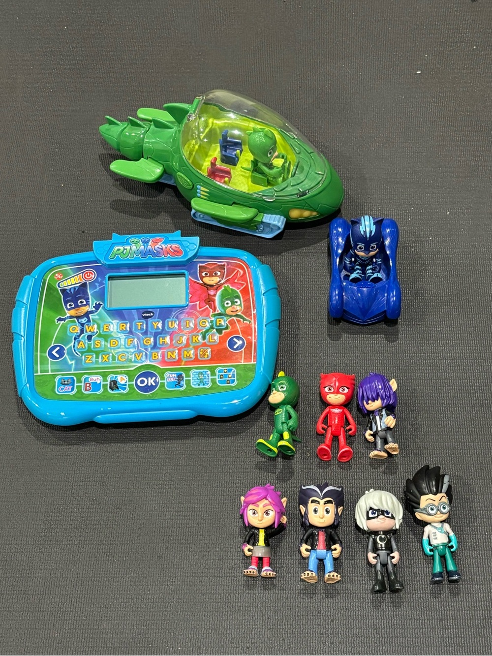 PJ Masks Toy Lot VTech Tablet, Gekko-Mobile, Catboy Car & 8 Figures